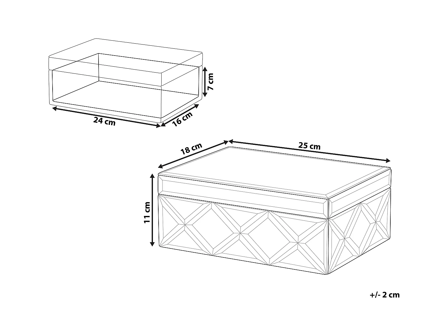 Schmuckkästchen Schmuckaufbewahrung silber Glas Spiegel Optik Gorron