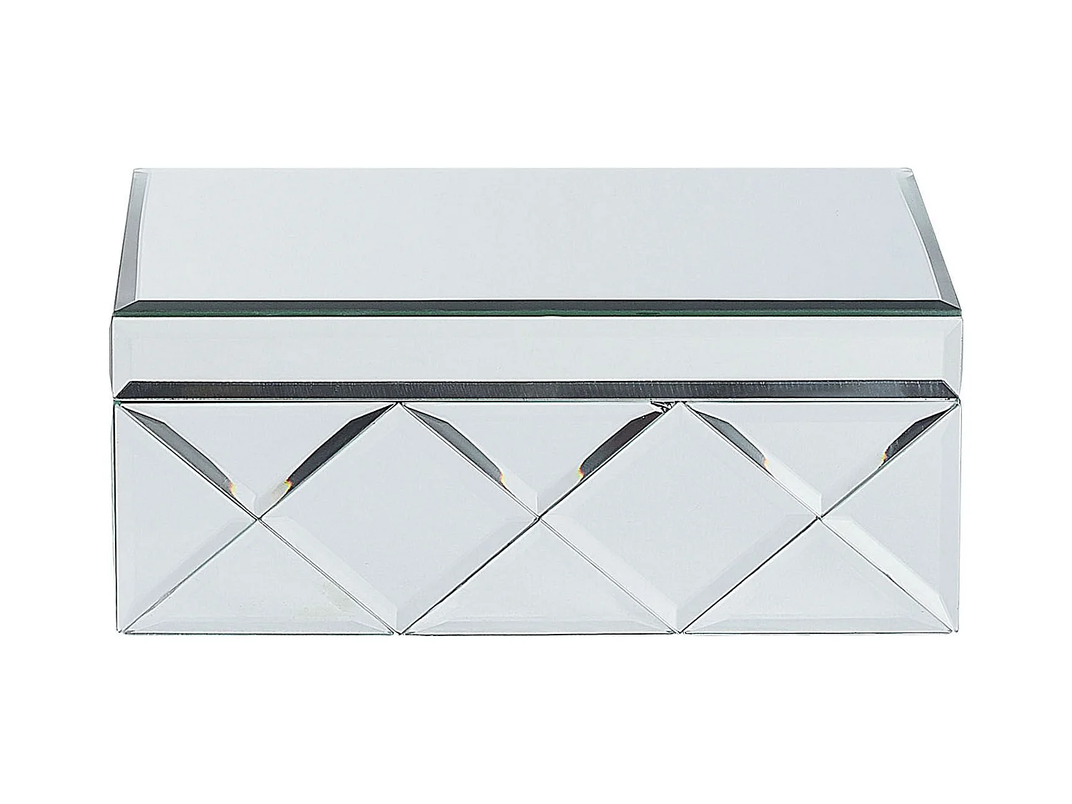 Schmuckkästchen Schmuckaufbewahrung silber Glas Spiegel Optik Gorron