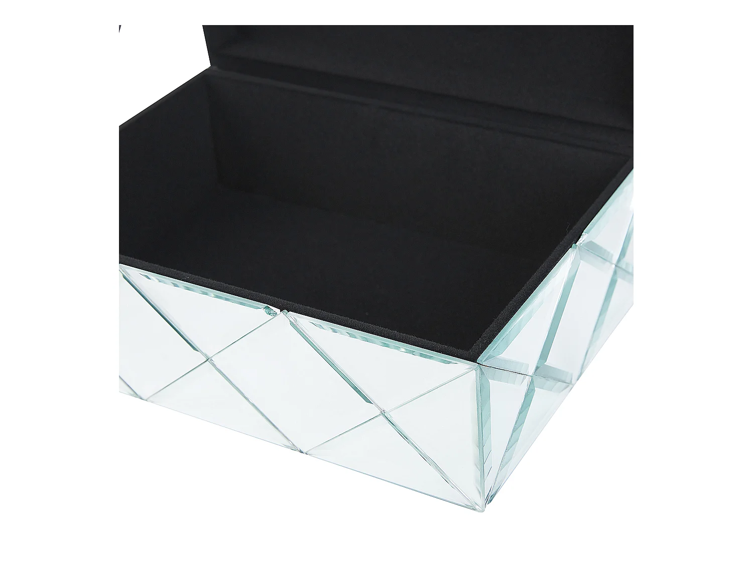 Schmuckkästchen Schmuckaufbewahrung silber Glas Spiegel Optik Gorron