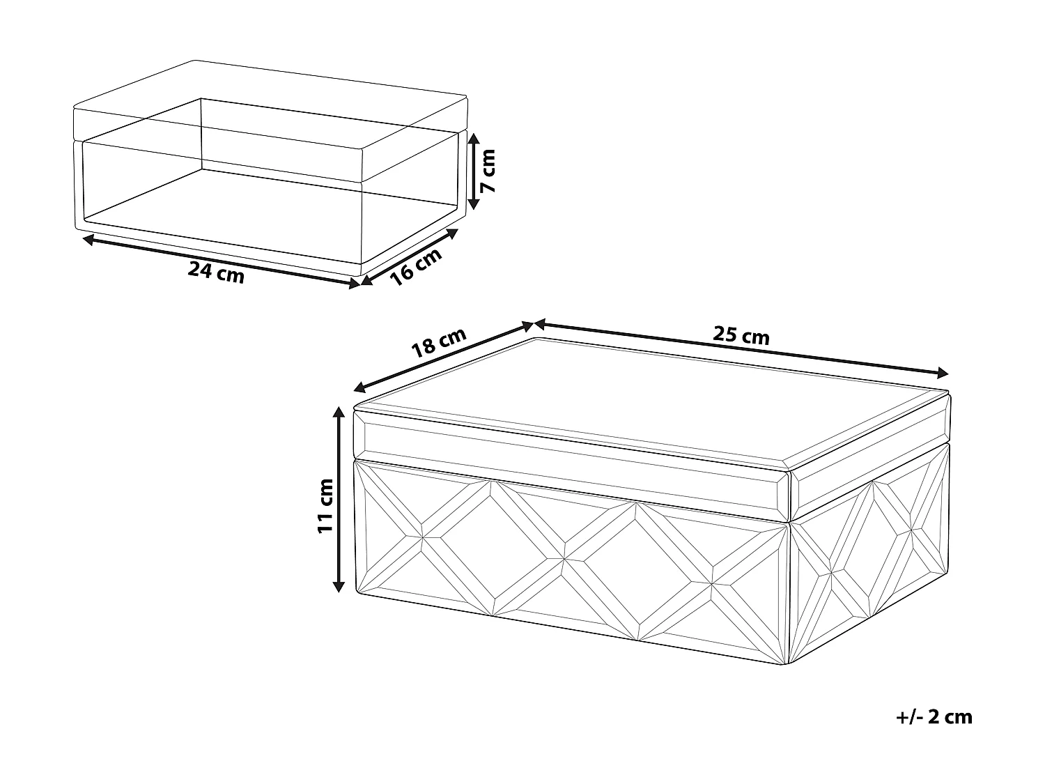 Schmuckkästchen Schmuckaufbewahrung silber Glas Spiegel Optik Gorron