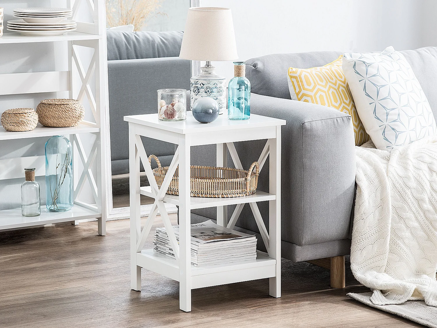 Table d'appoint FOSTER Blanc