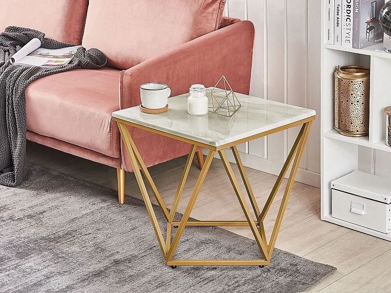Table d'appoint MALIBU Marbre beige
