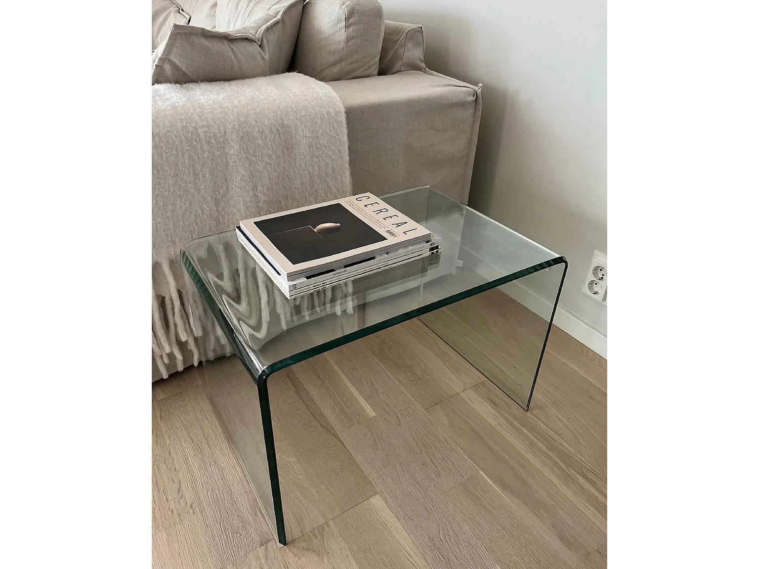 Beistelltisch LOURDES Sicherheitsglas Transparent