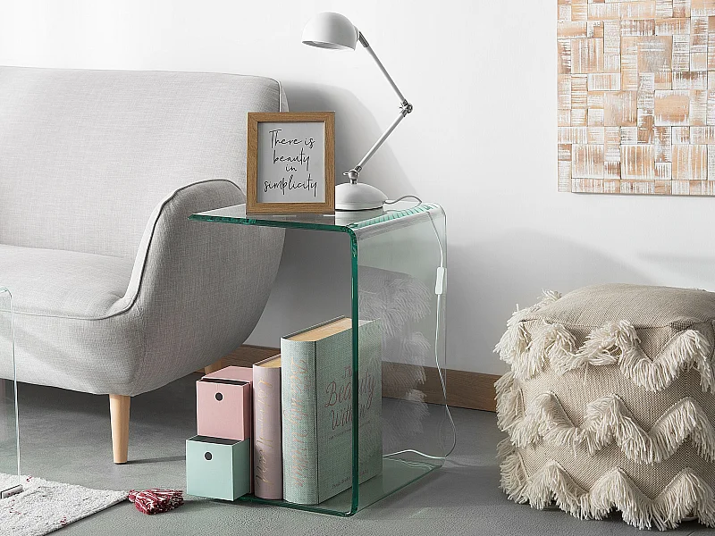 Tavolino LOURDES Vetro temperato Trasparente