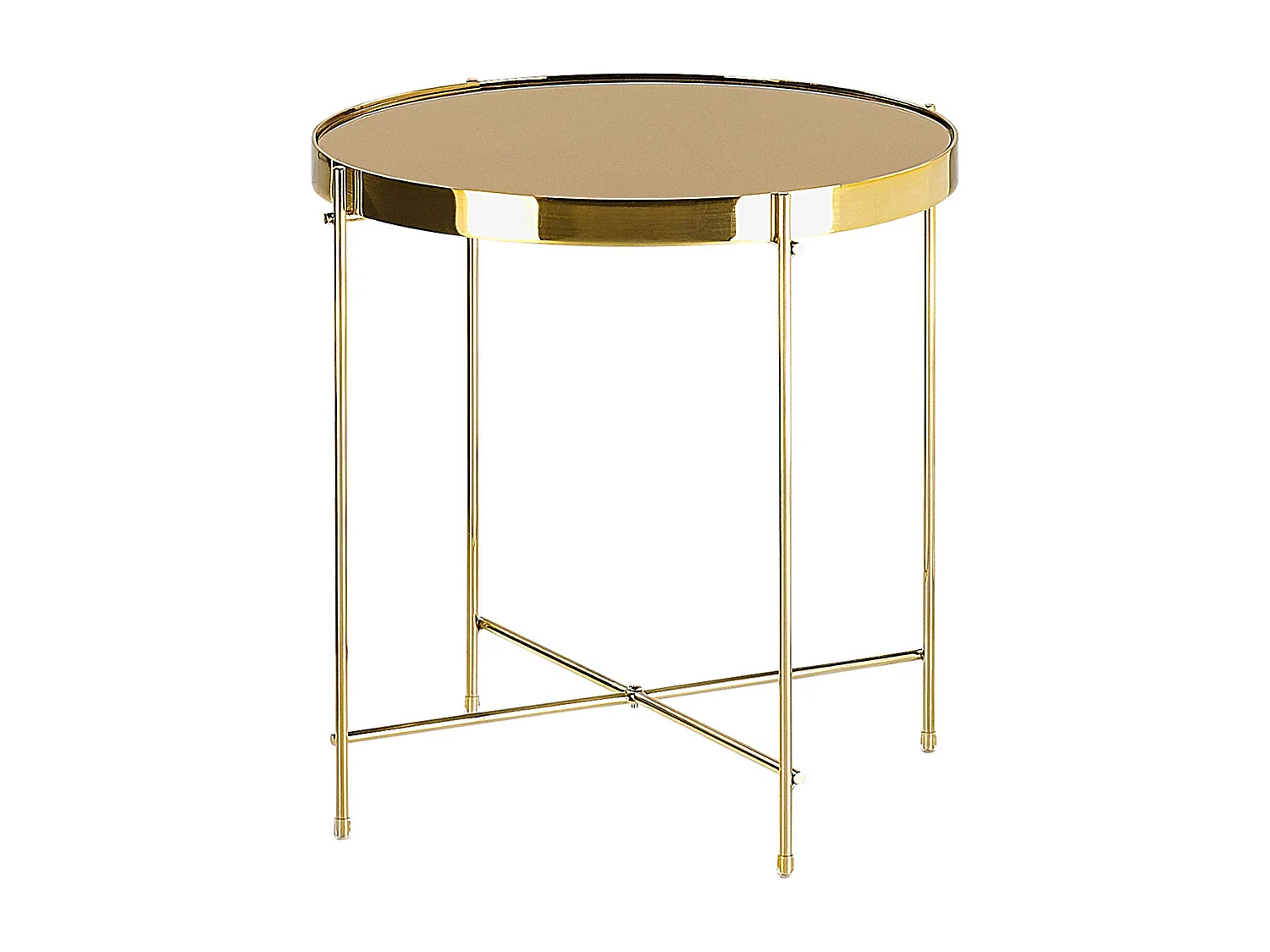 Table d'appoint LUCEA Verre de sécurité Doré