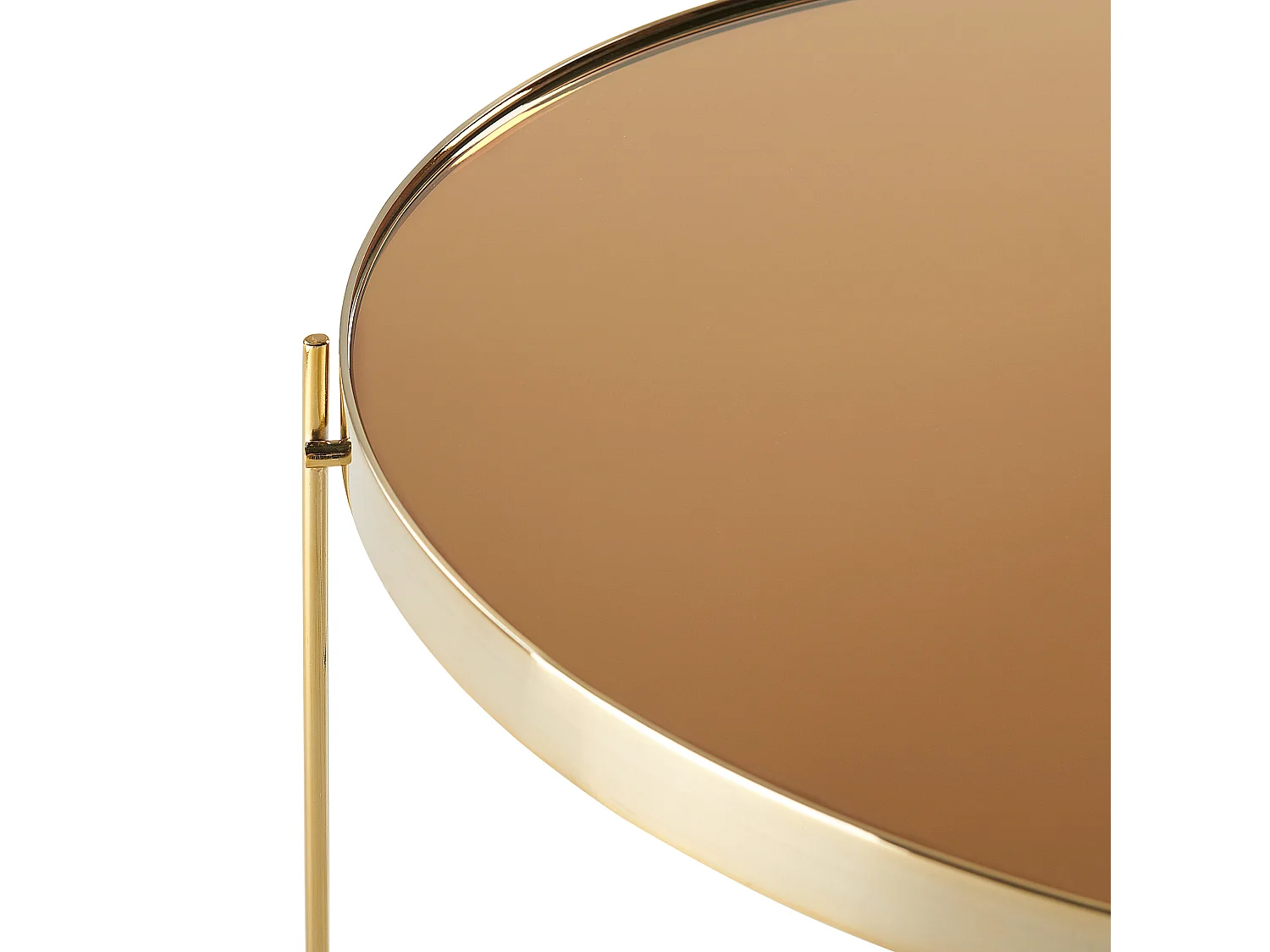 Beistelltisch LUCEA Sicherheitsglas Gold