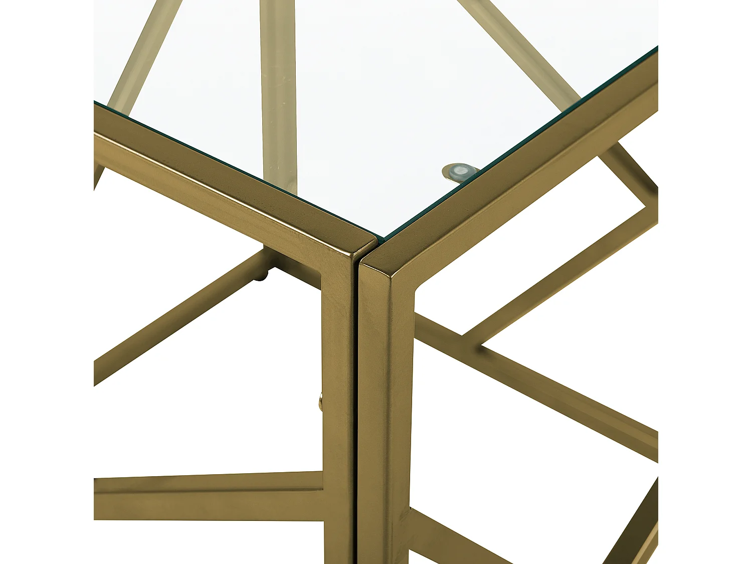 Table d'appoint ORLAND Verre Doré