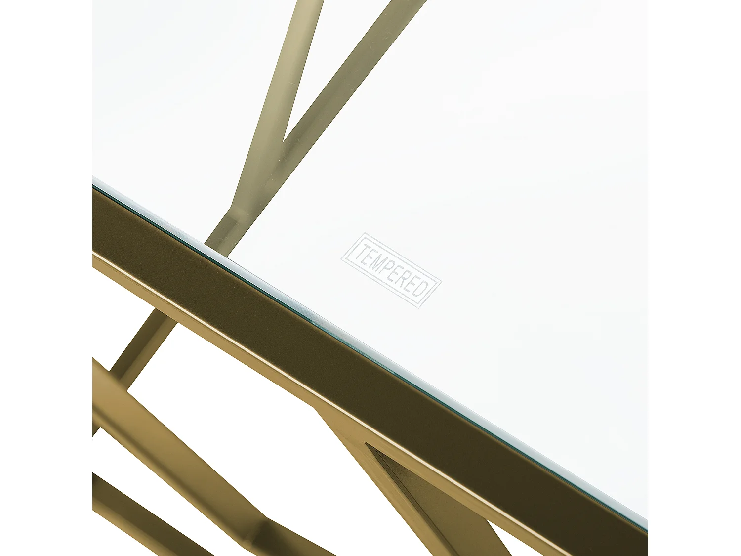 Table d'appoint ORLAND Verre Doré