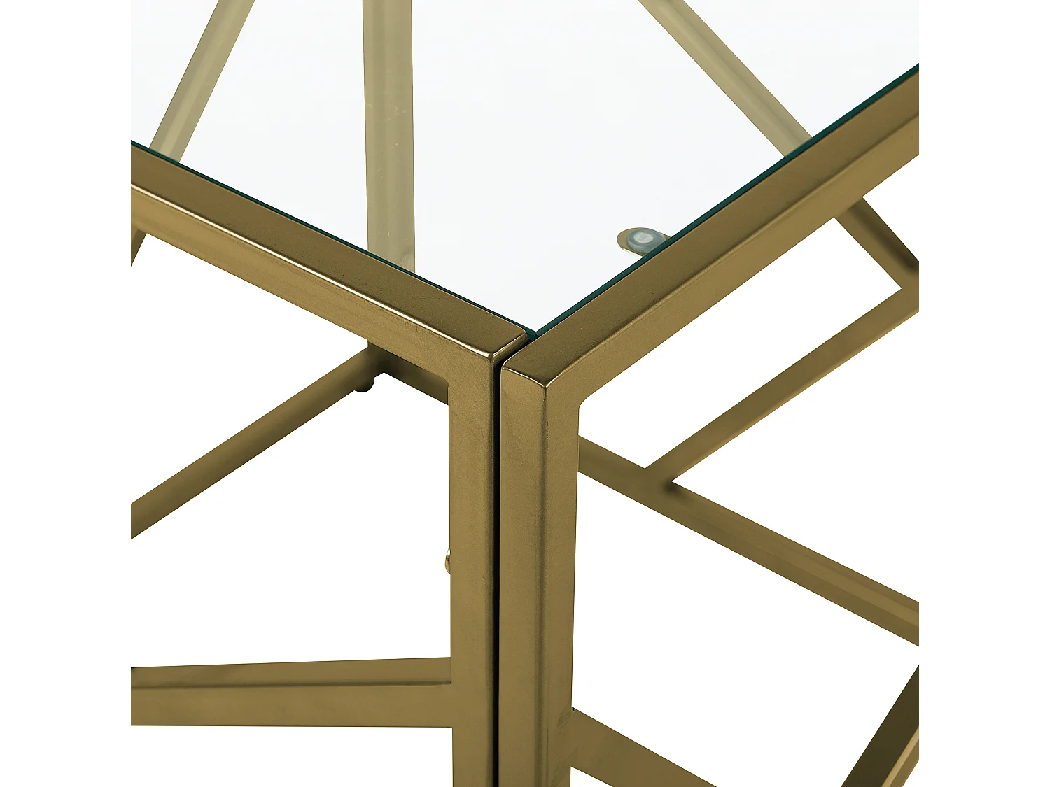 Table d'appoint ORLAND Verre Doré