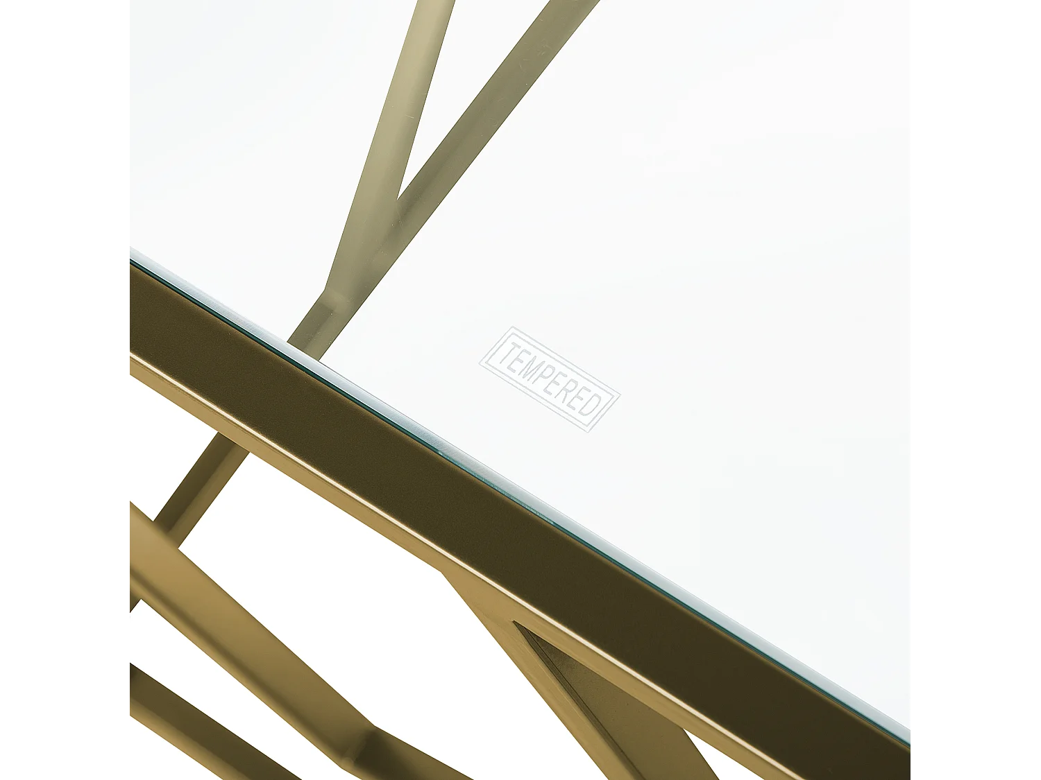 Table d'appoint ORLAND Verre Doré