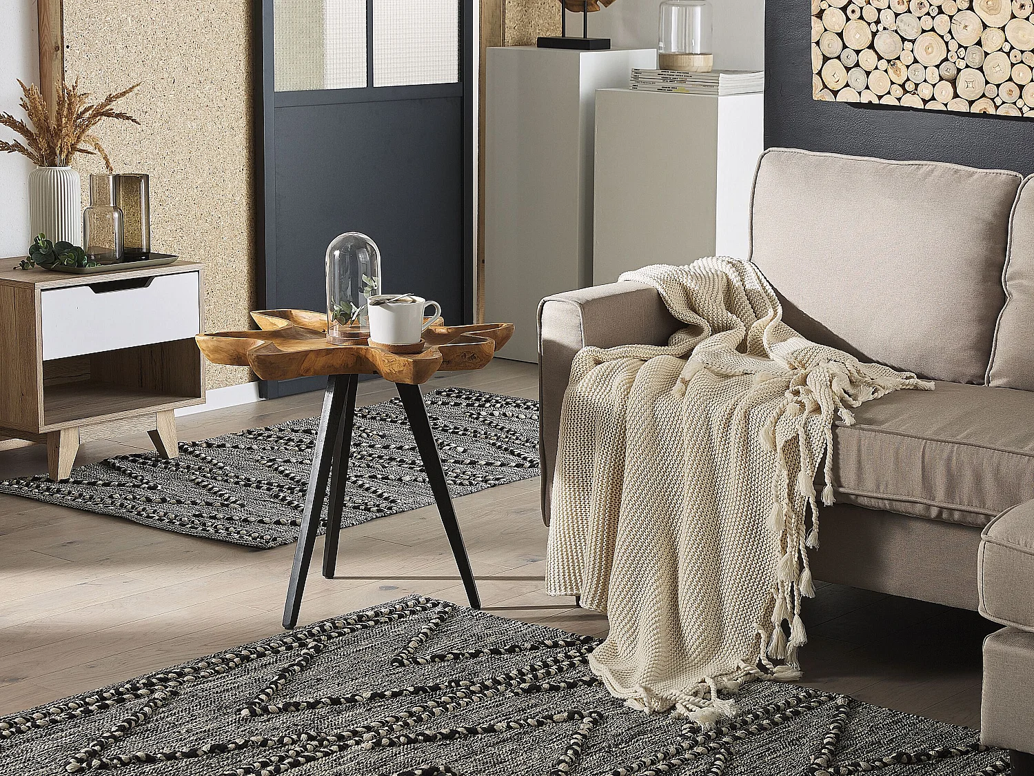 Table d'appoint ELSA Teck Marron