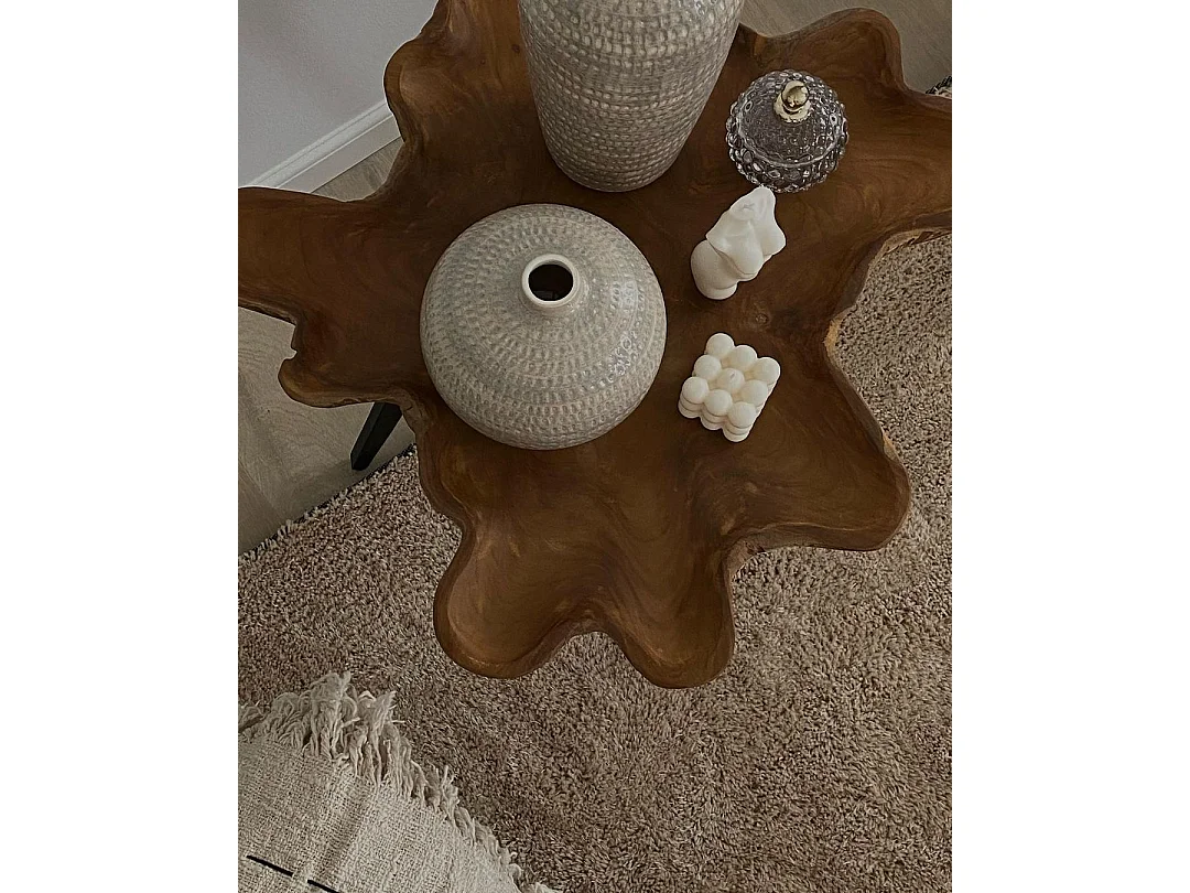 Table d'appoint ELSA Teck Marron
