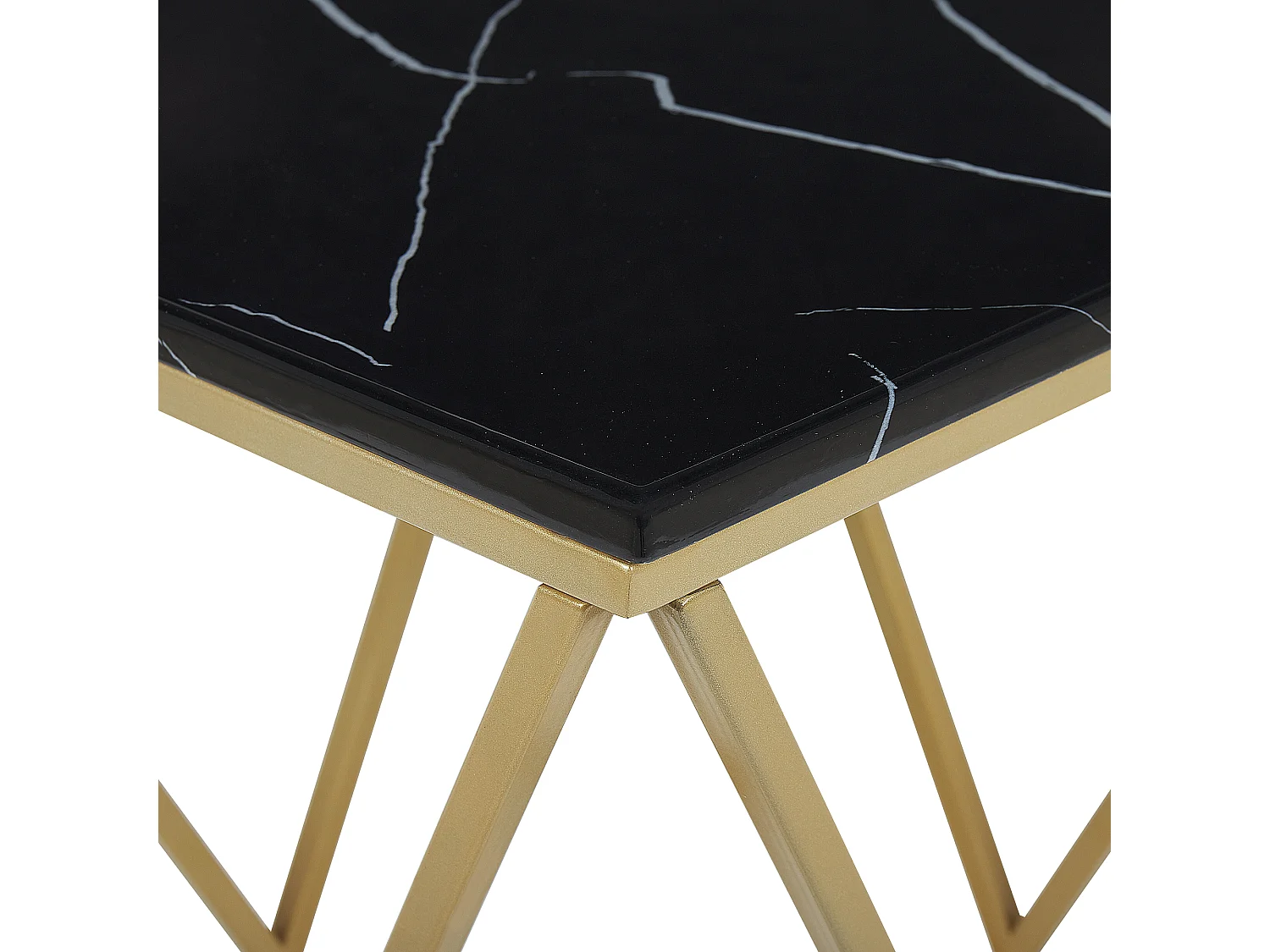 Table d'appoint MALIBU Noir/doré