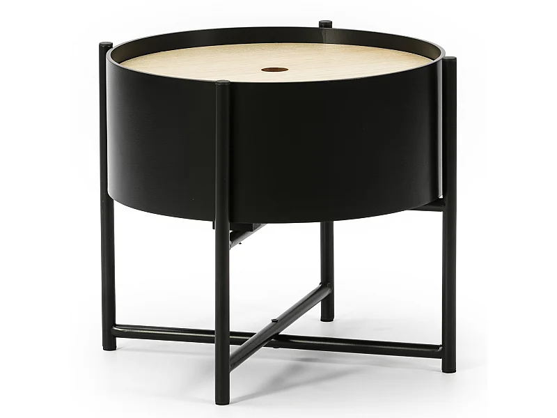 Beistelltisch Kobe Mattschwarz