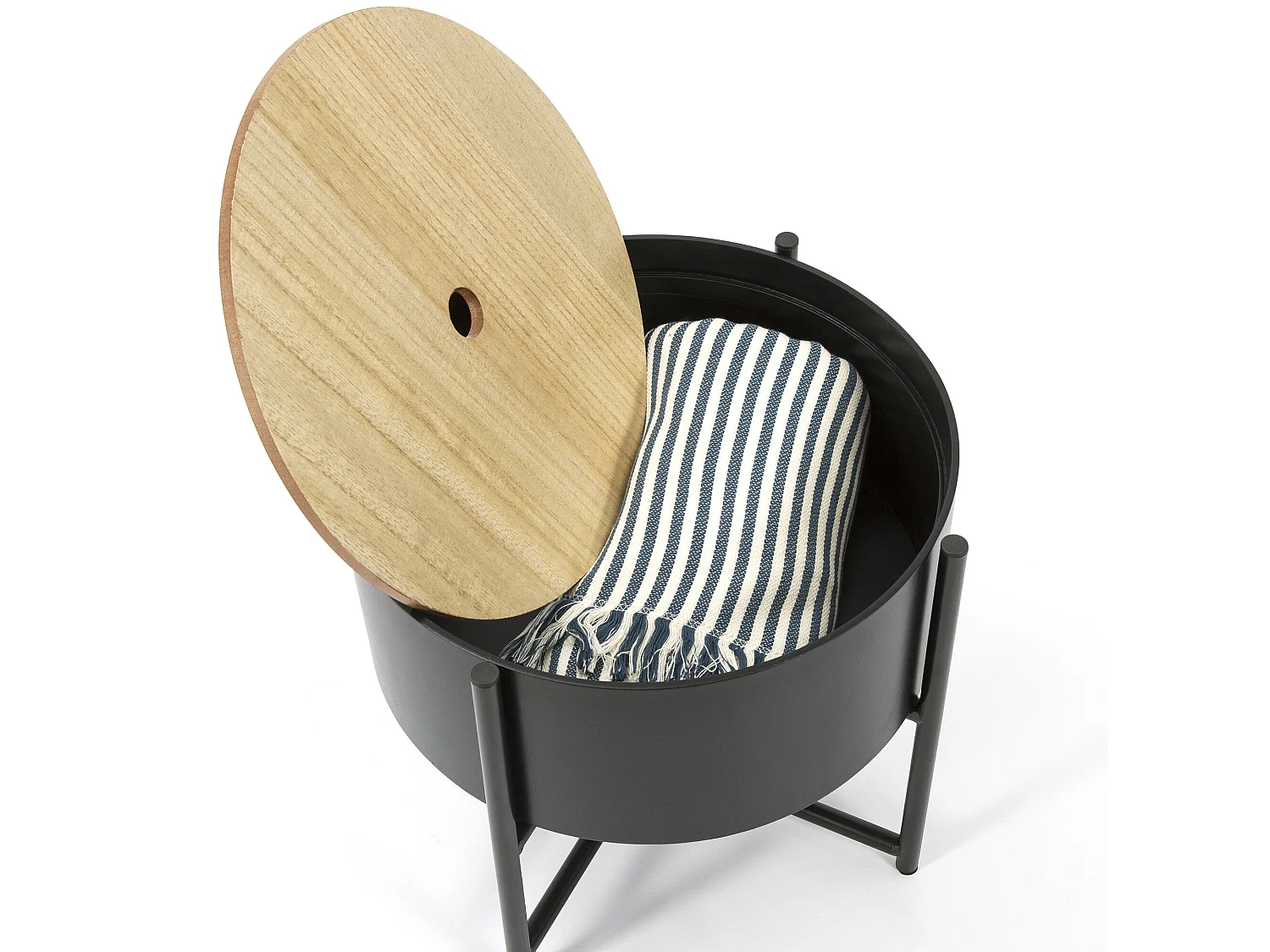 Beistelltisch Kobe Mattschwarz