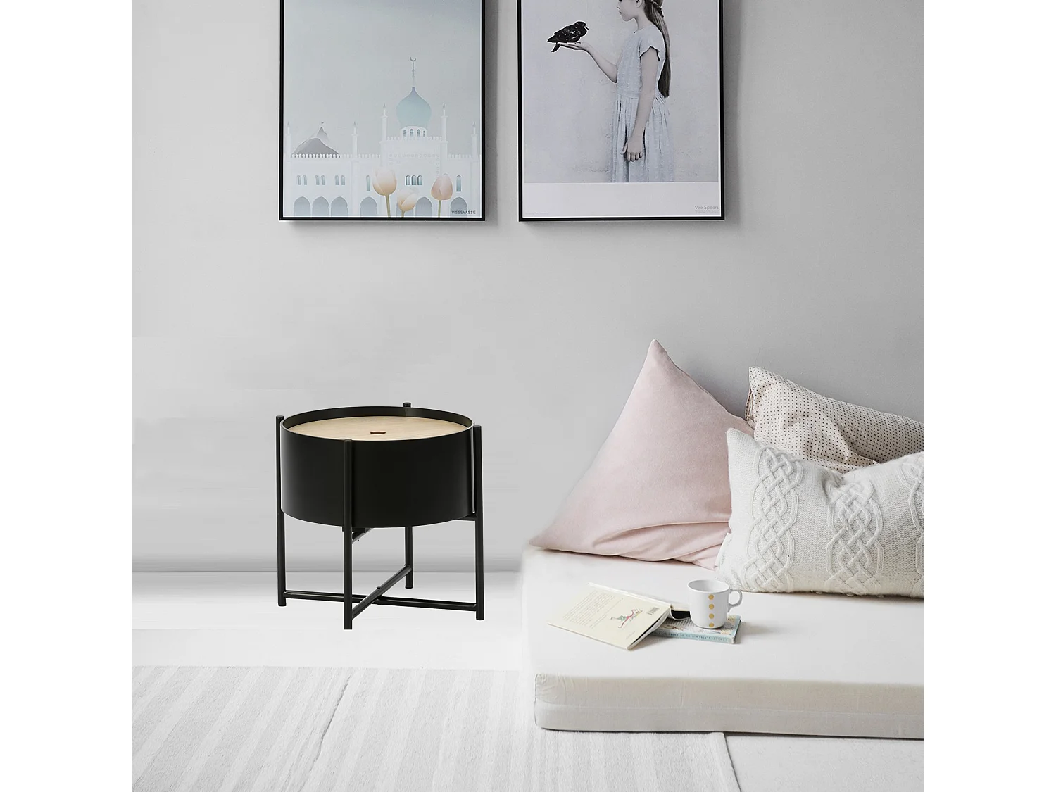 Beistelltisch Kobe Mattschwarz