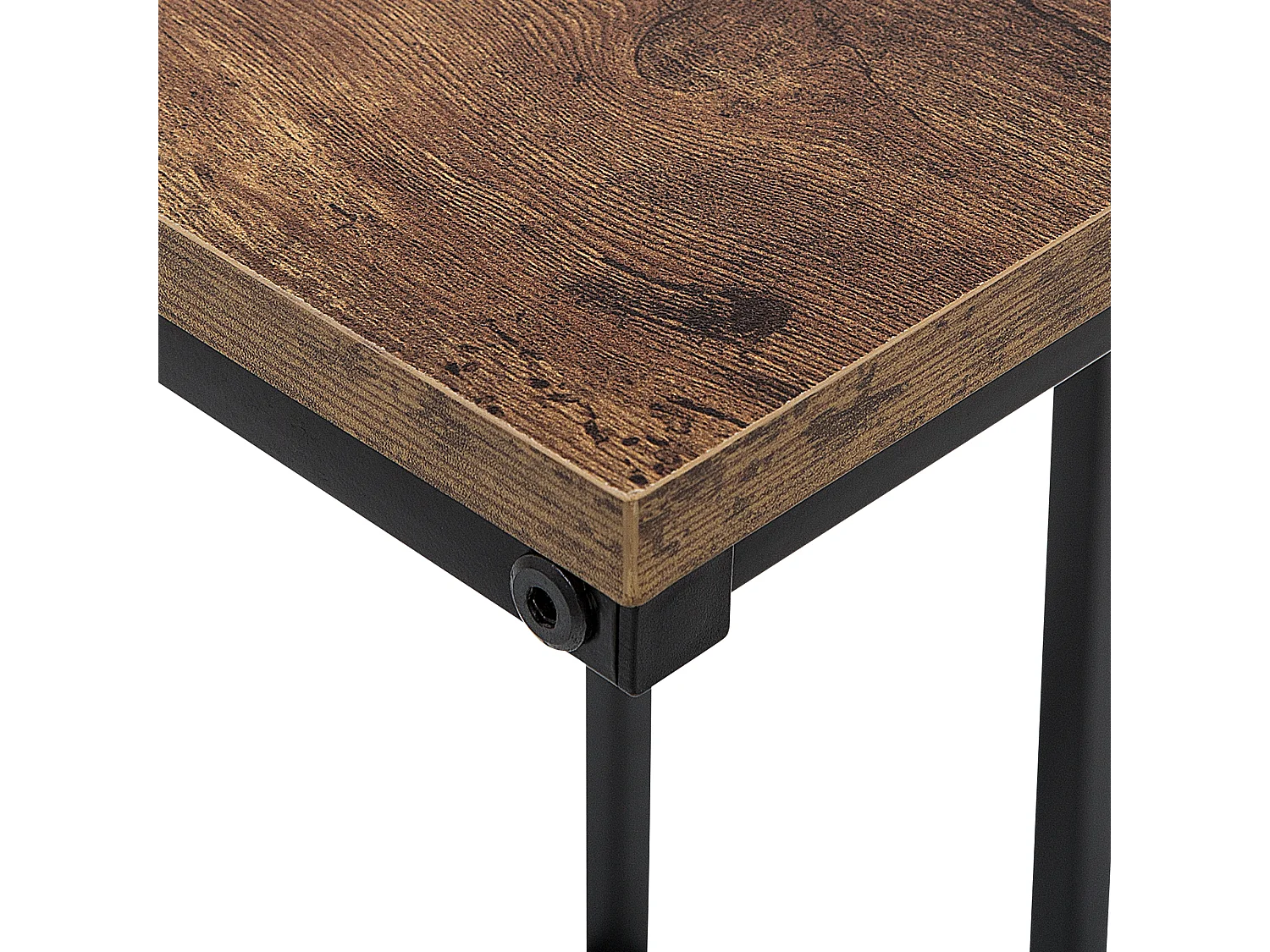 Bijzettafel bruin/zwart TROY