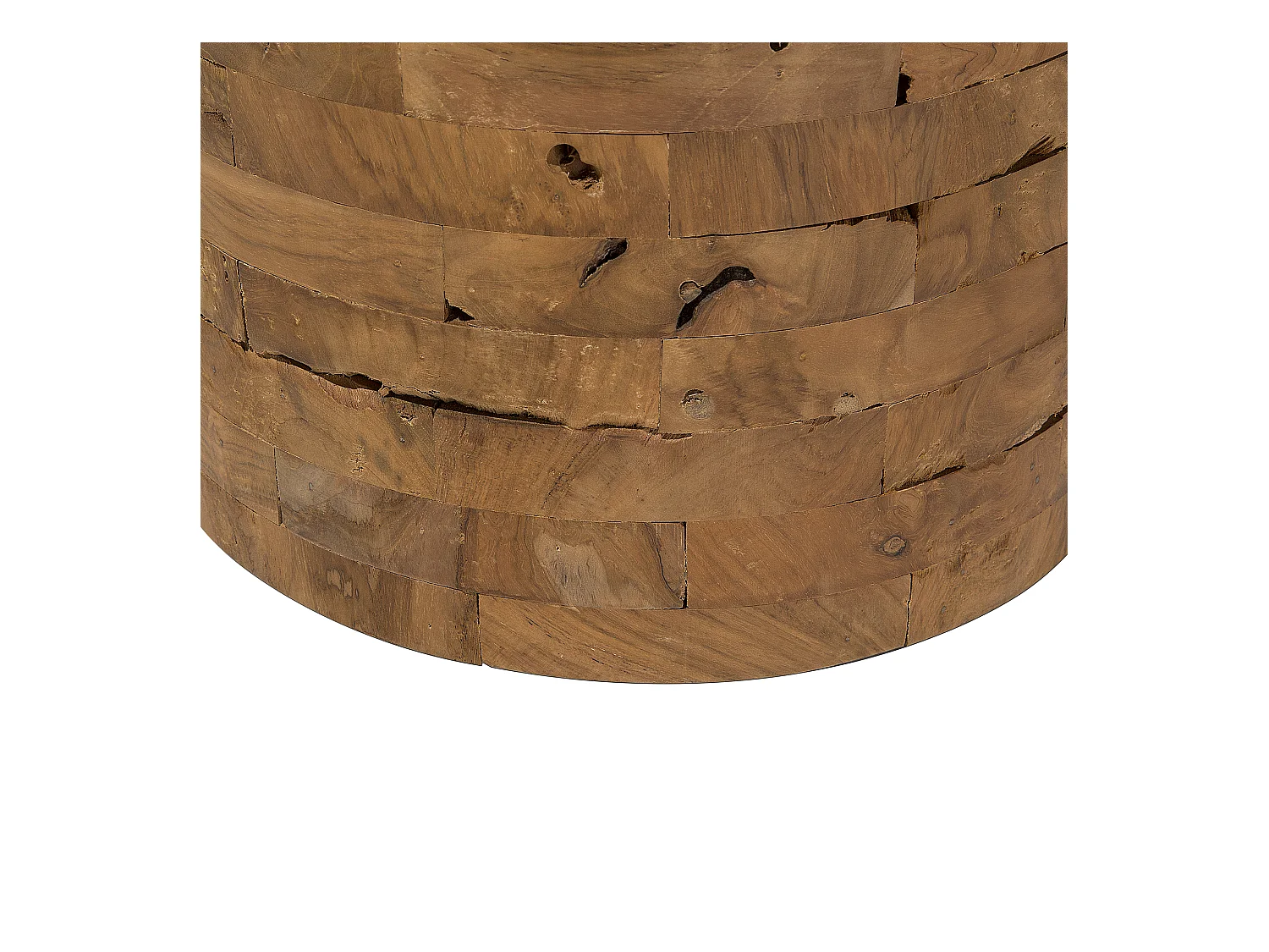 Table d'appoint BRANT Teck Marron