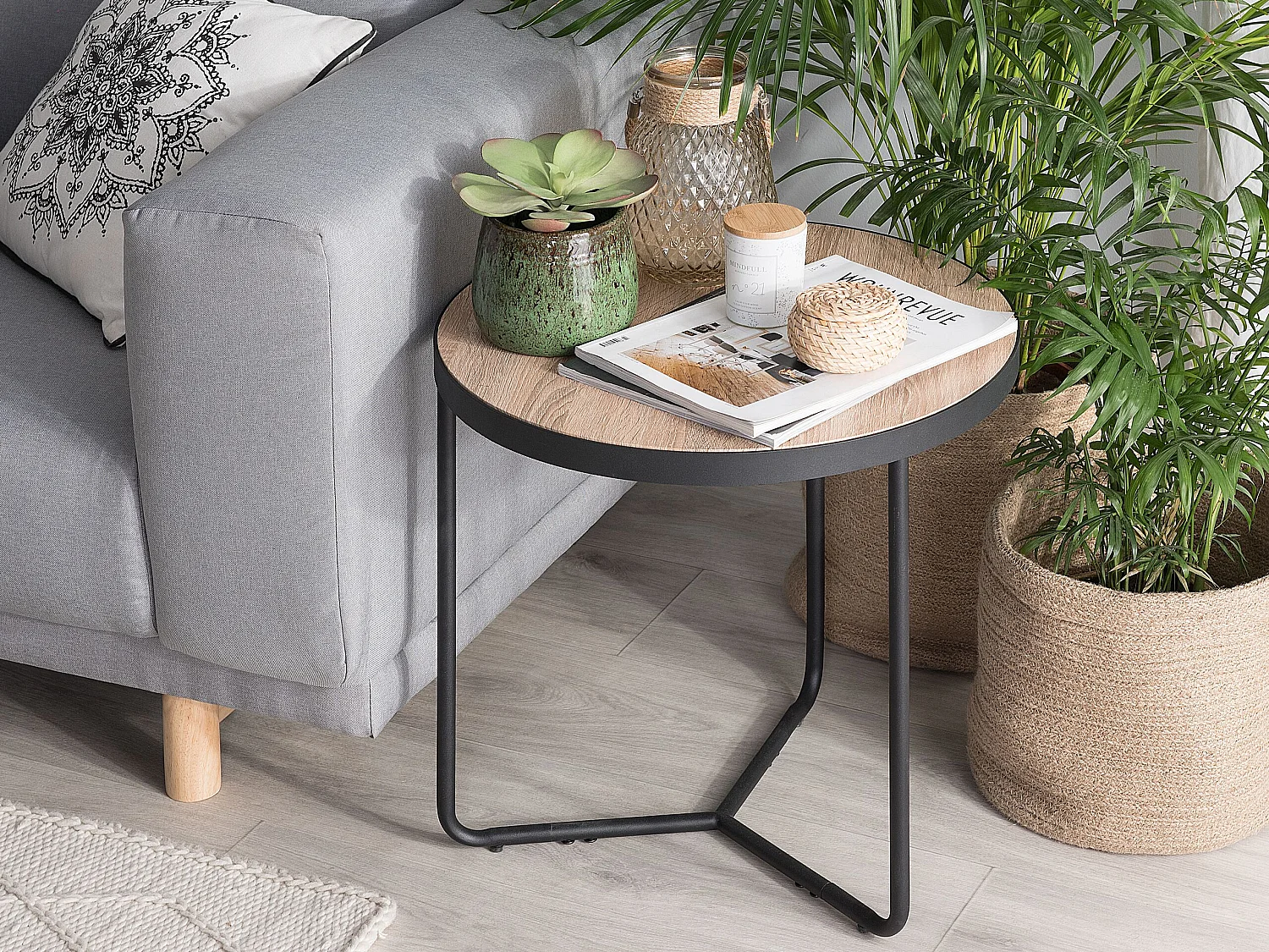 Table d'appoint MELODY Marron clair