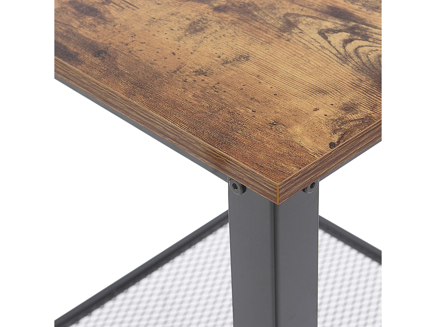 Klassischer Beistelltissch in Antikoptikl dunkler Holzfarbton/ schwarz Aston