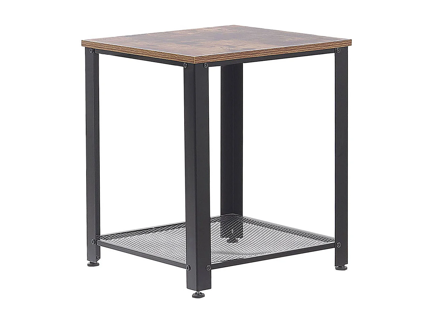 Klassischer Beistelltissch in Antikoptikl dunkler Holzfarbton/ schwarz Aston