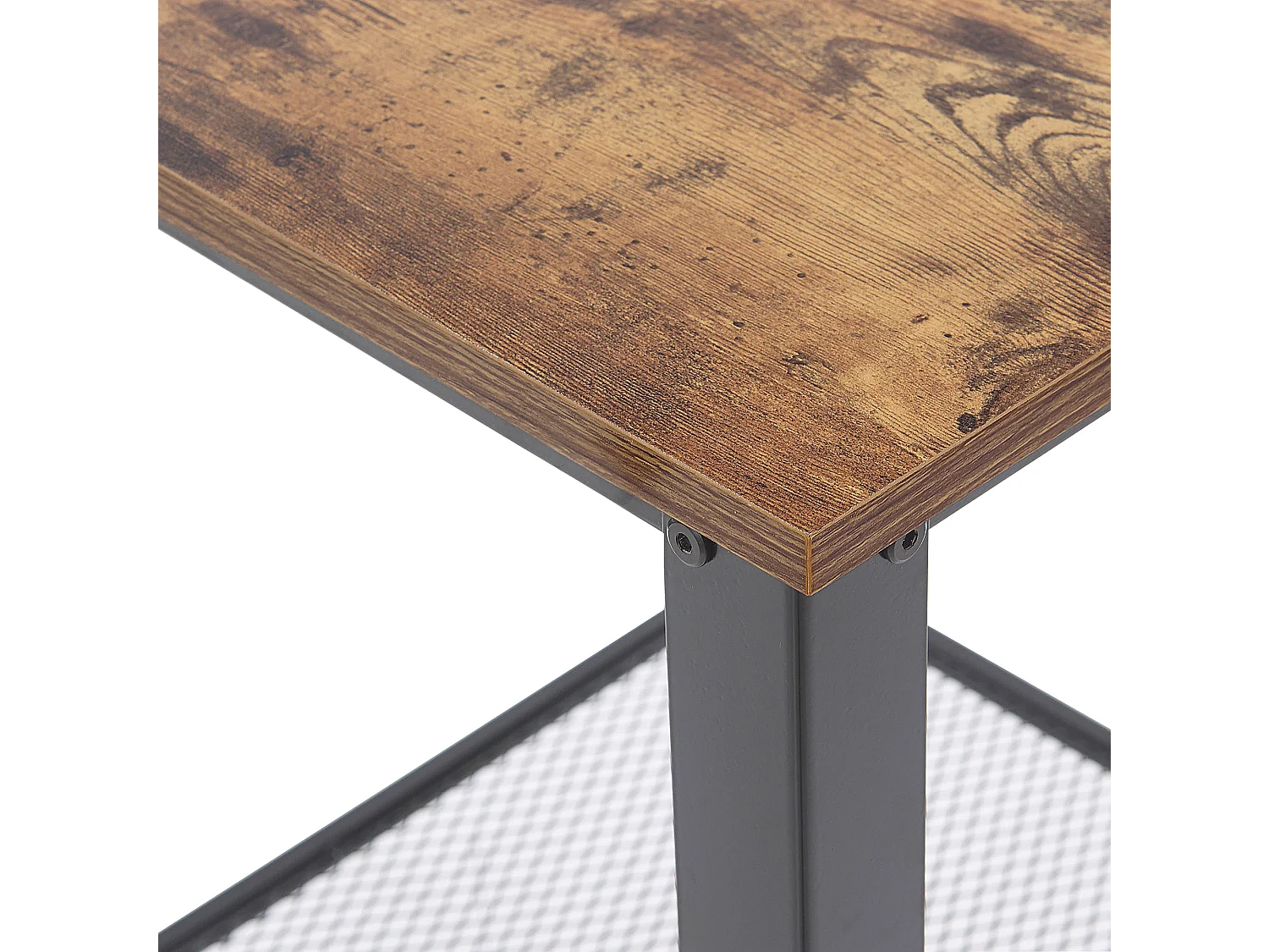 Klassischer Beistelltissch in Antikoptikl dunkler Holzfarbton/ schwarz Aston