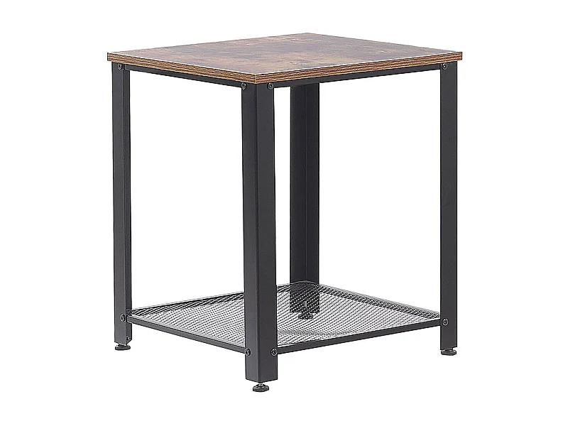 Klassischer Beistelltissch in Antikoptikl dunkler Holzfarbton/ schwarz Aston