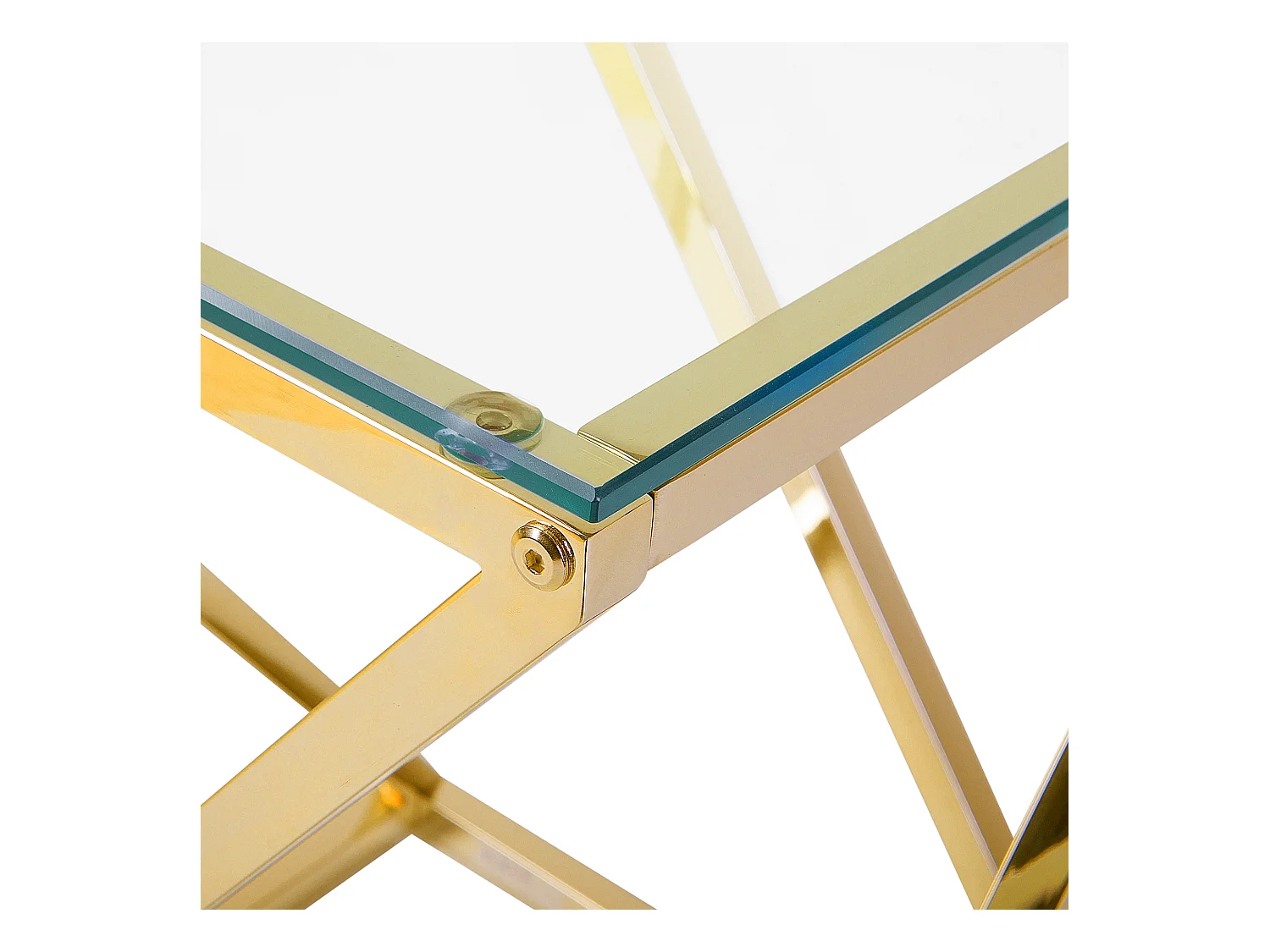 Table d'appoint BEVERLY Verre Doré