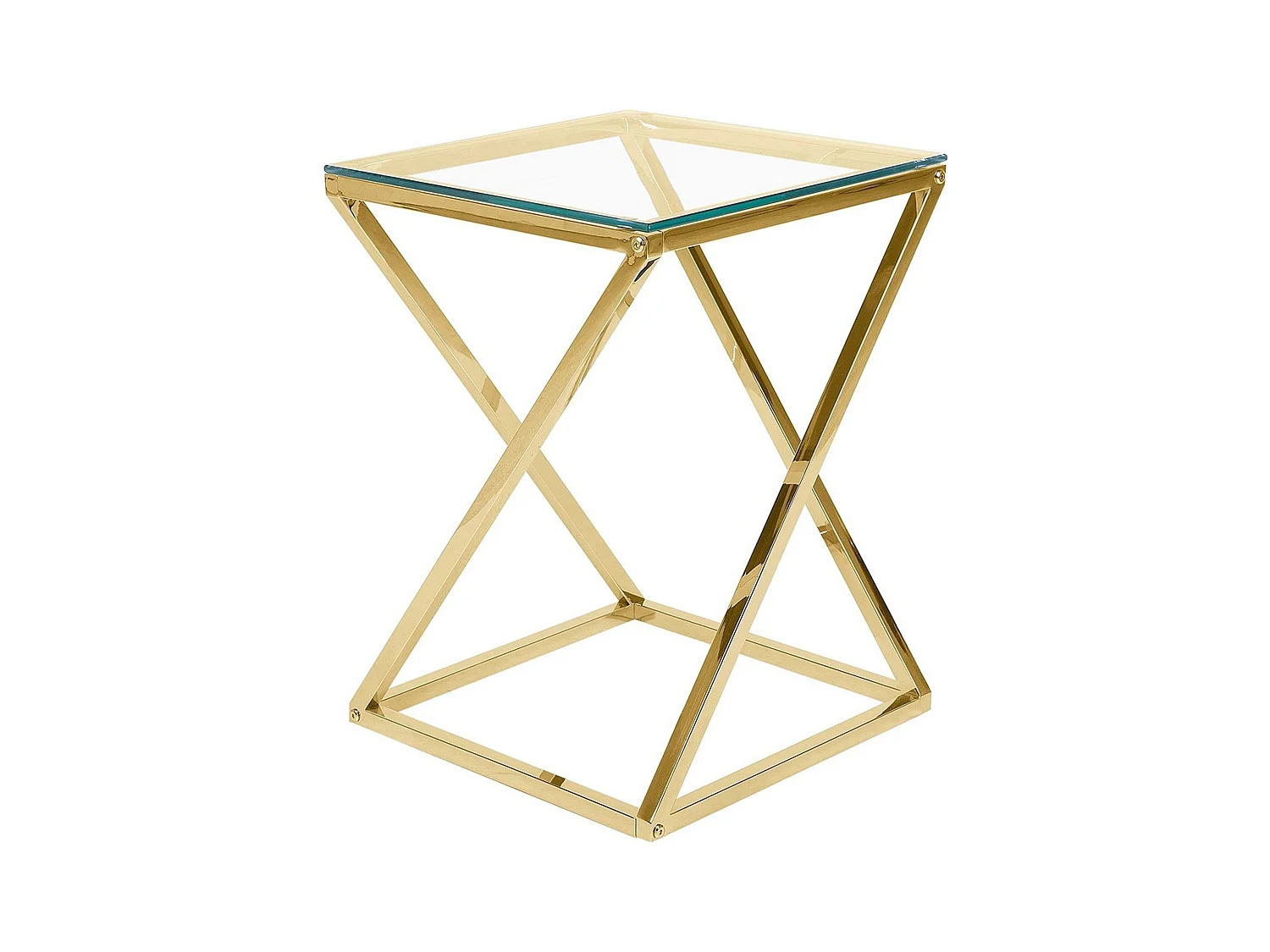 Table d'appoint BEVERLY Verre Doré