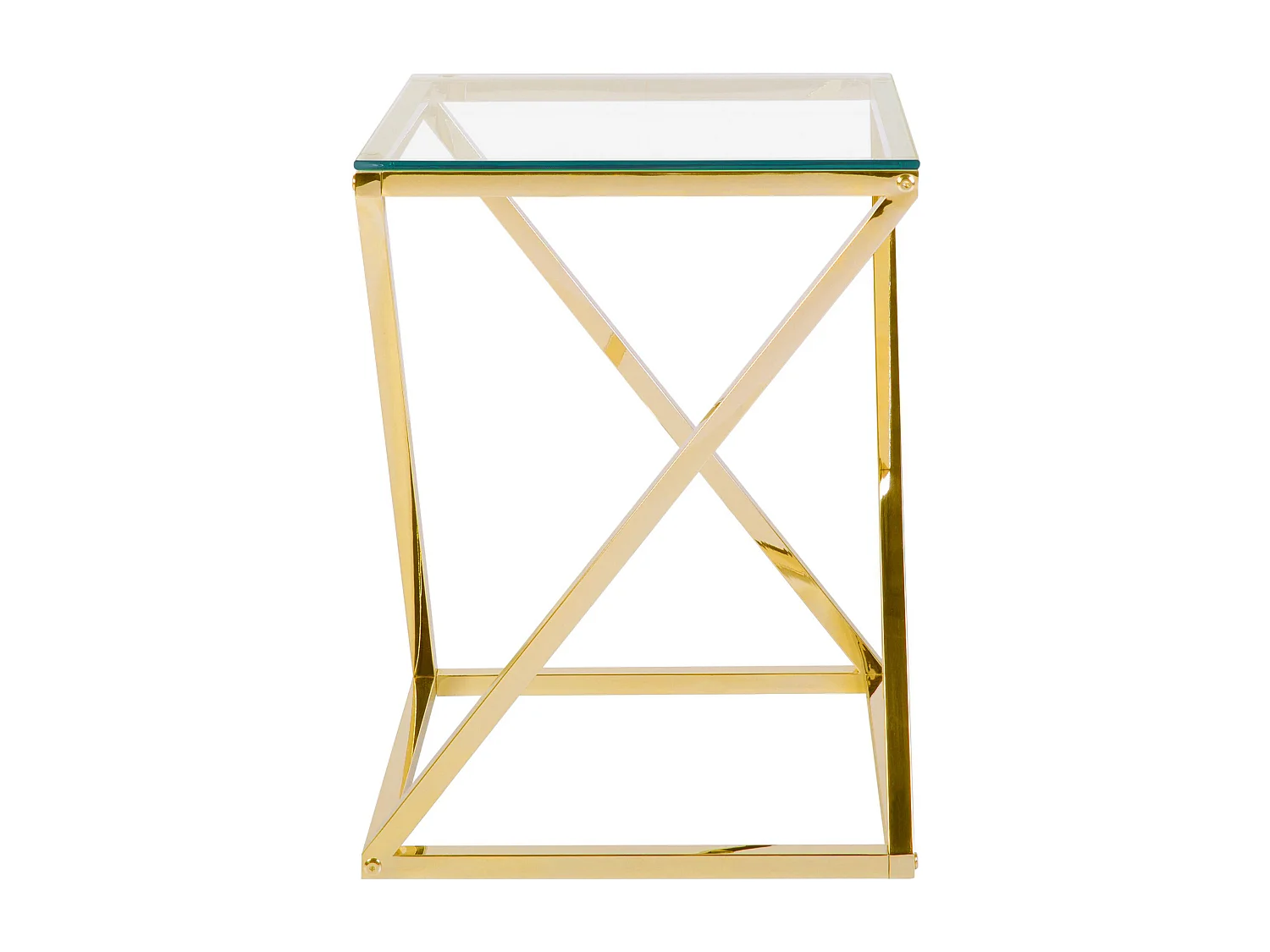 Table d'appoint BEVERLY Verre Doré