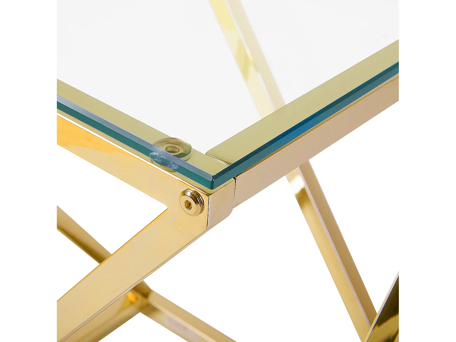 Table d'appoint BEVERLY Verre Doré