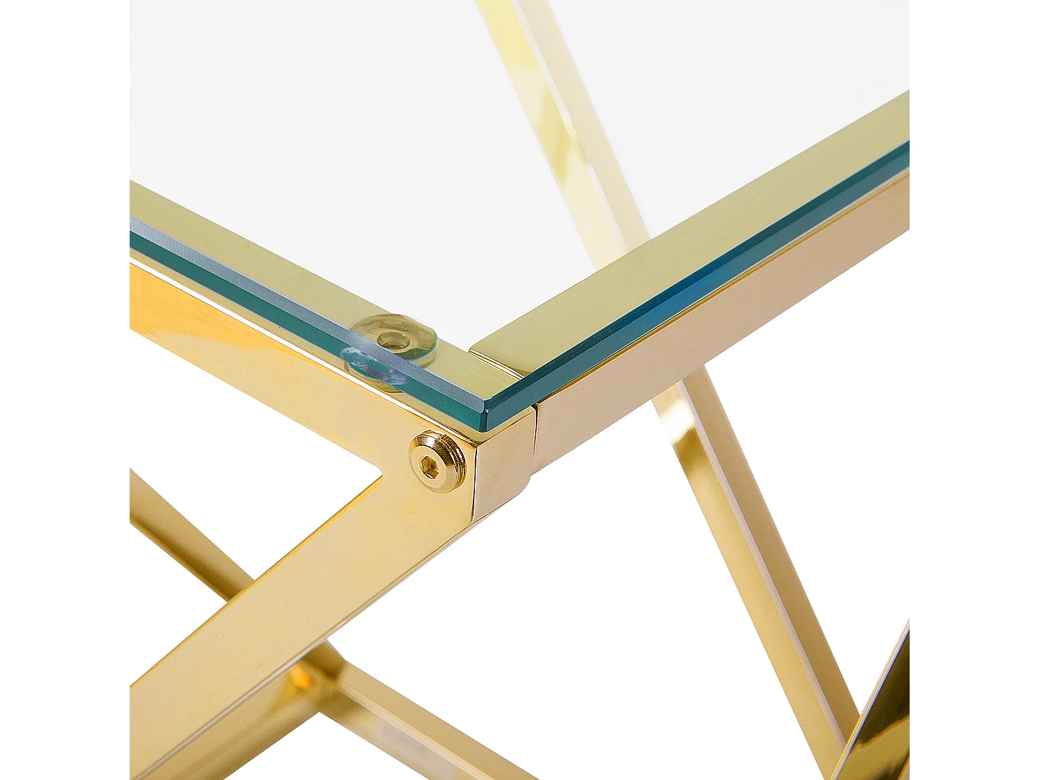 Table d'appoint BEVERLY Verre Doré