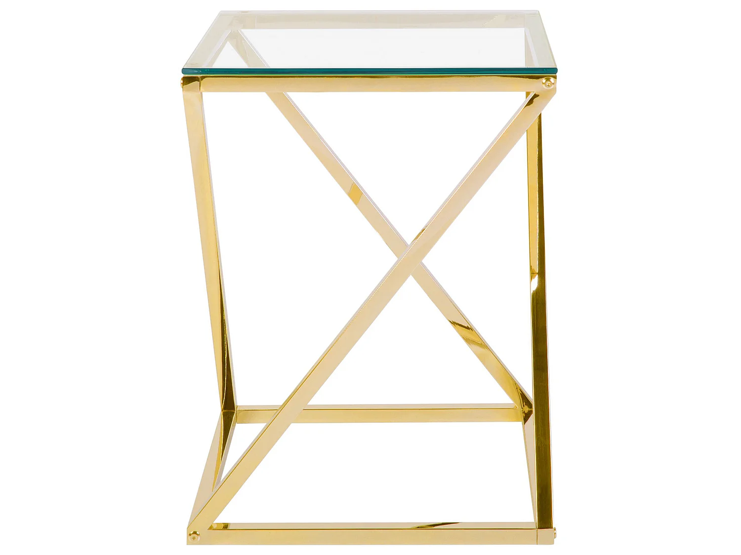 Table d'appoint BEVERLY Verre Doré