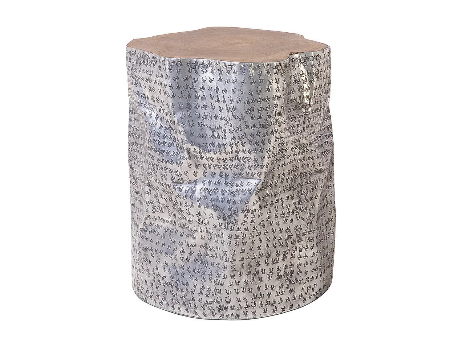 Tavolino GORDON Legno di teak Argento
