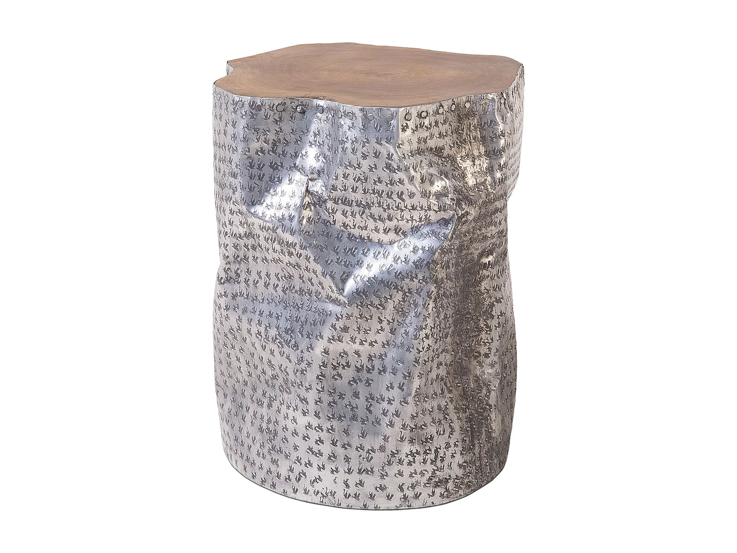 Tavolino GORDON Legno di teak Argento