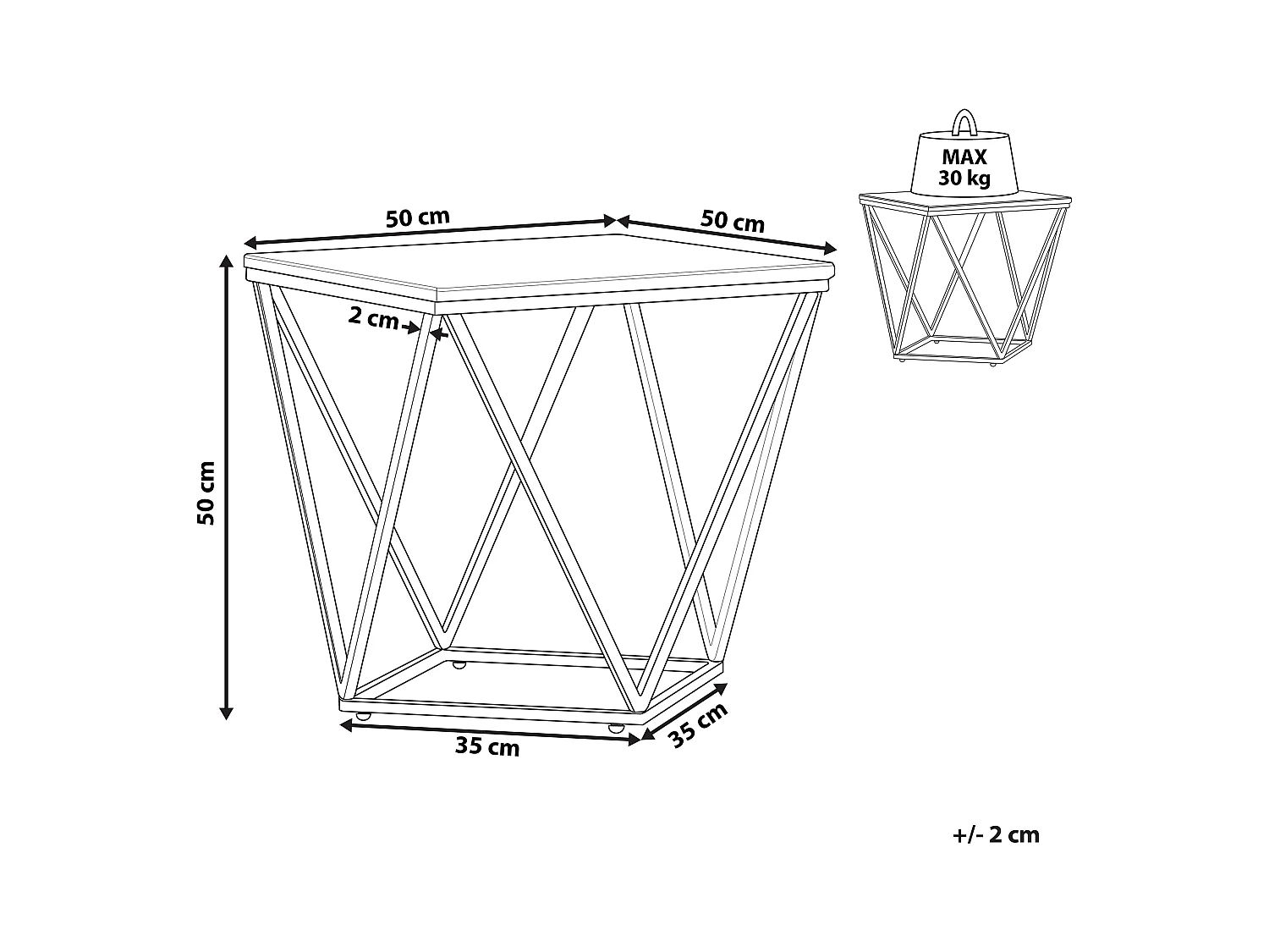 Beistelltisch MALIBU Beige