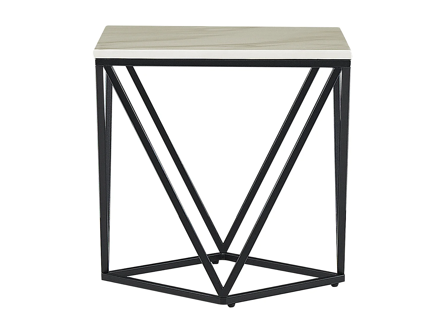 Table d'appoint MALIBU Marbre/noir