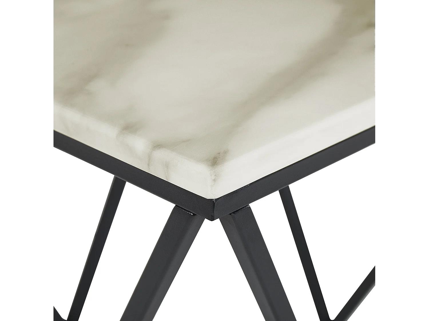 Table d'appoint MALIBU Marbre/noir