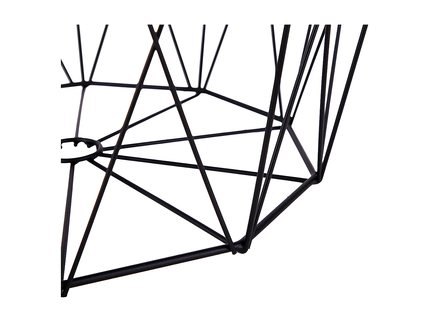 Tavolino legno chiaro e nero 43 cm ELIDA