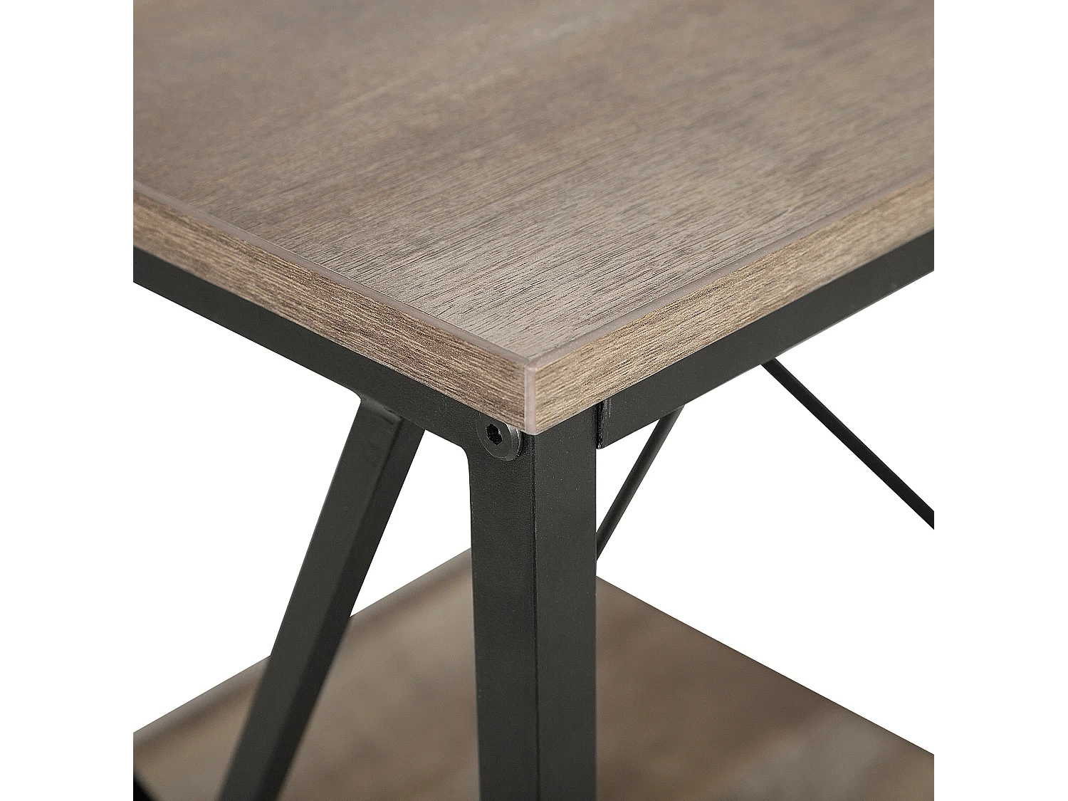 Stolik pomocniczy FORRES Brązowy/ czarny