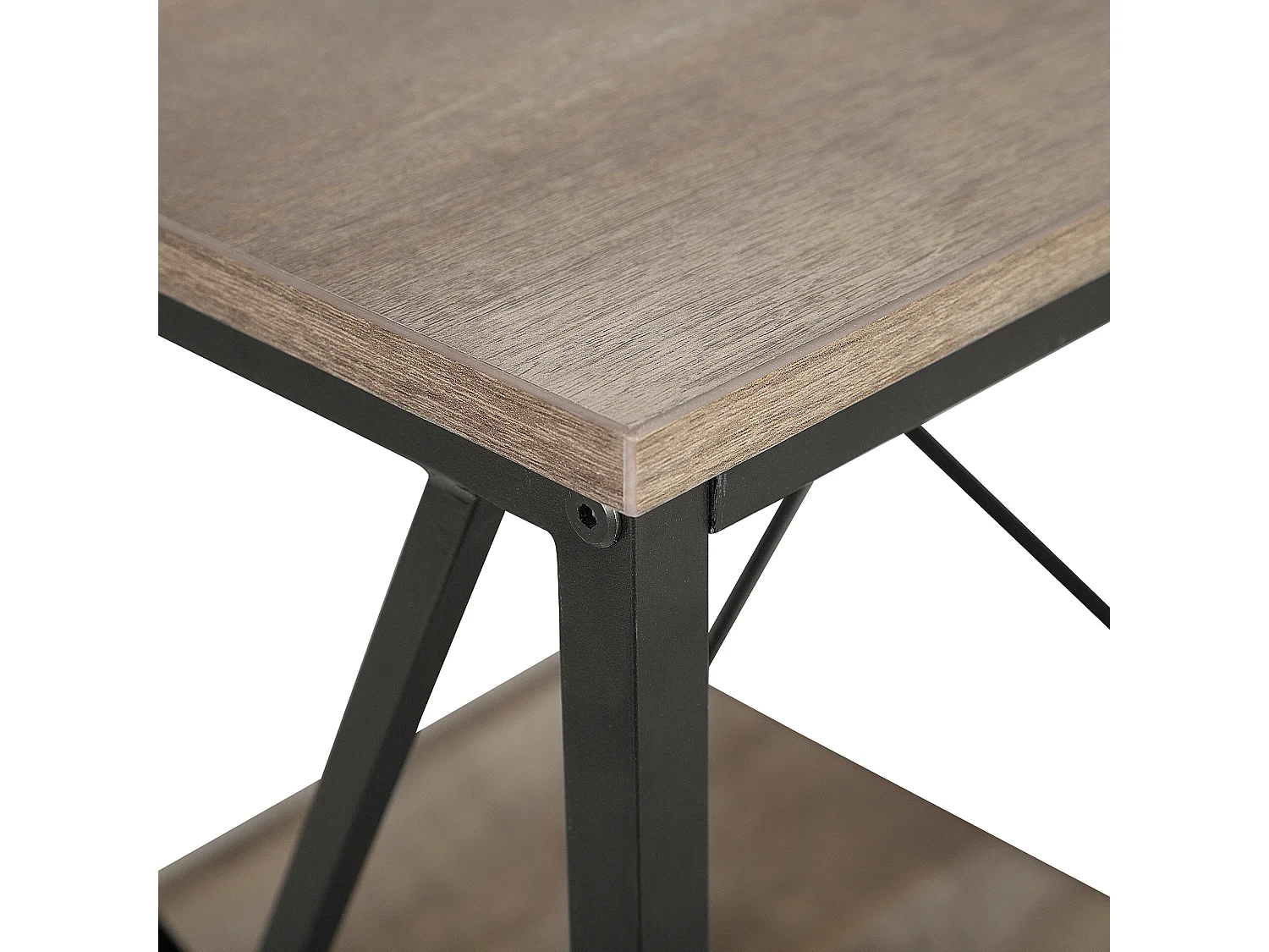 Bijzettafel FORRES Bruin/zwart