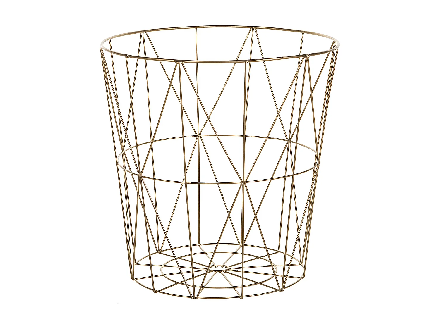 Stolik pomocniczy LANARK Złoty ze schowkiem