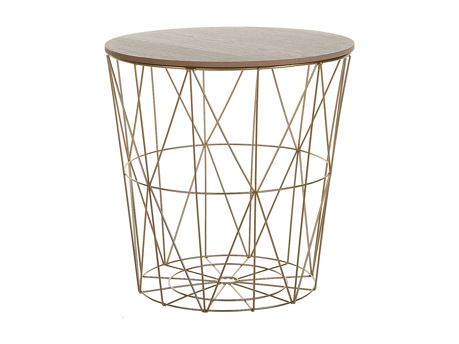 Mesa de apoio LANARK Dourado com arrumação