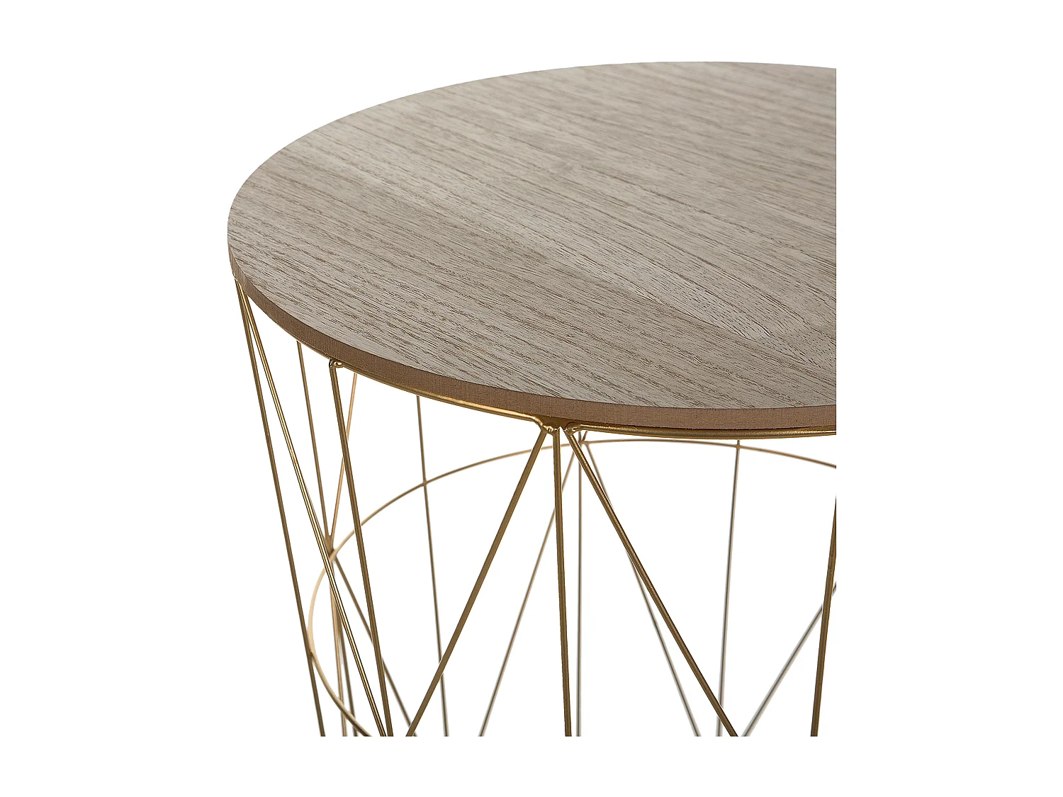 Mesa de apoio LANARK Dourado com arrumação