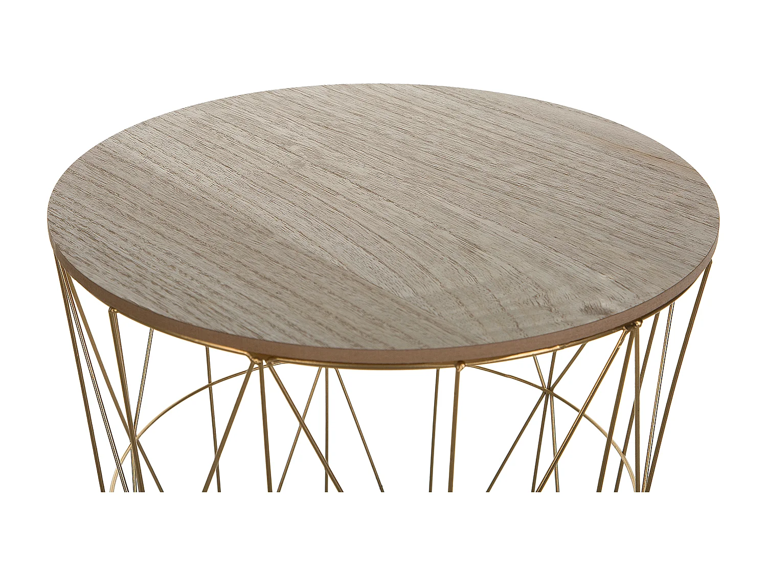 Mesa de apoio LANARK Dourado com arrumação