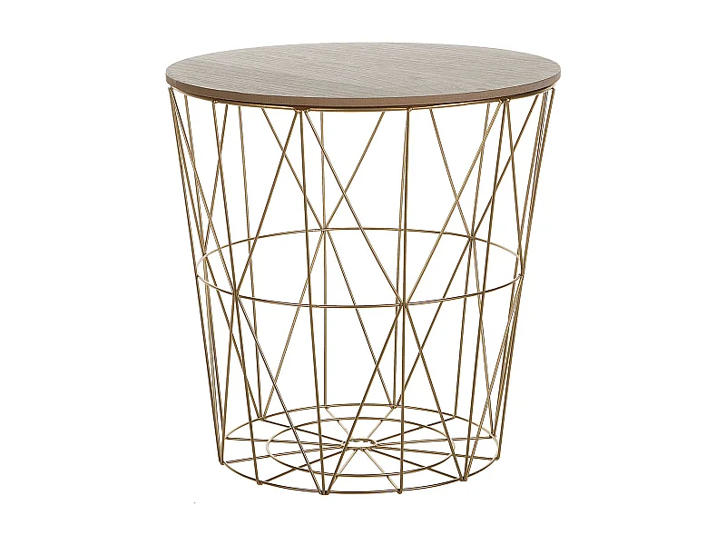 Mesa de apoio LANARK Dourado com arrumação