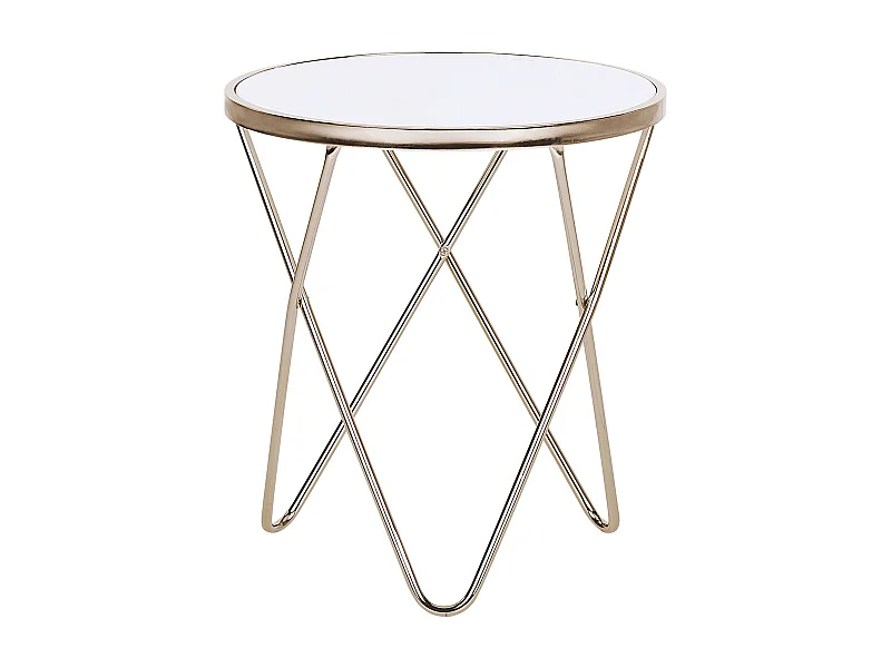 Tavolino MERIDIAN Vetro temperato Oro