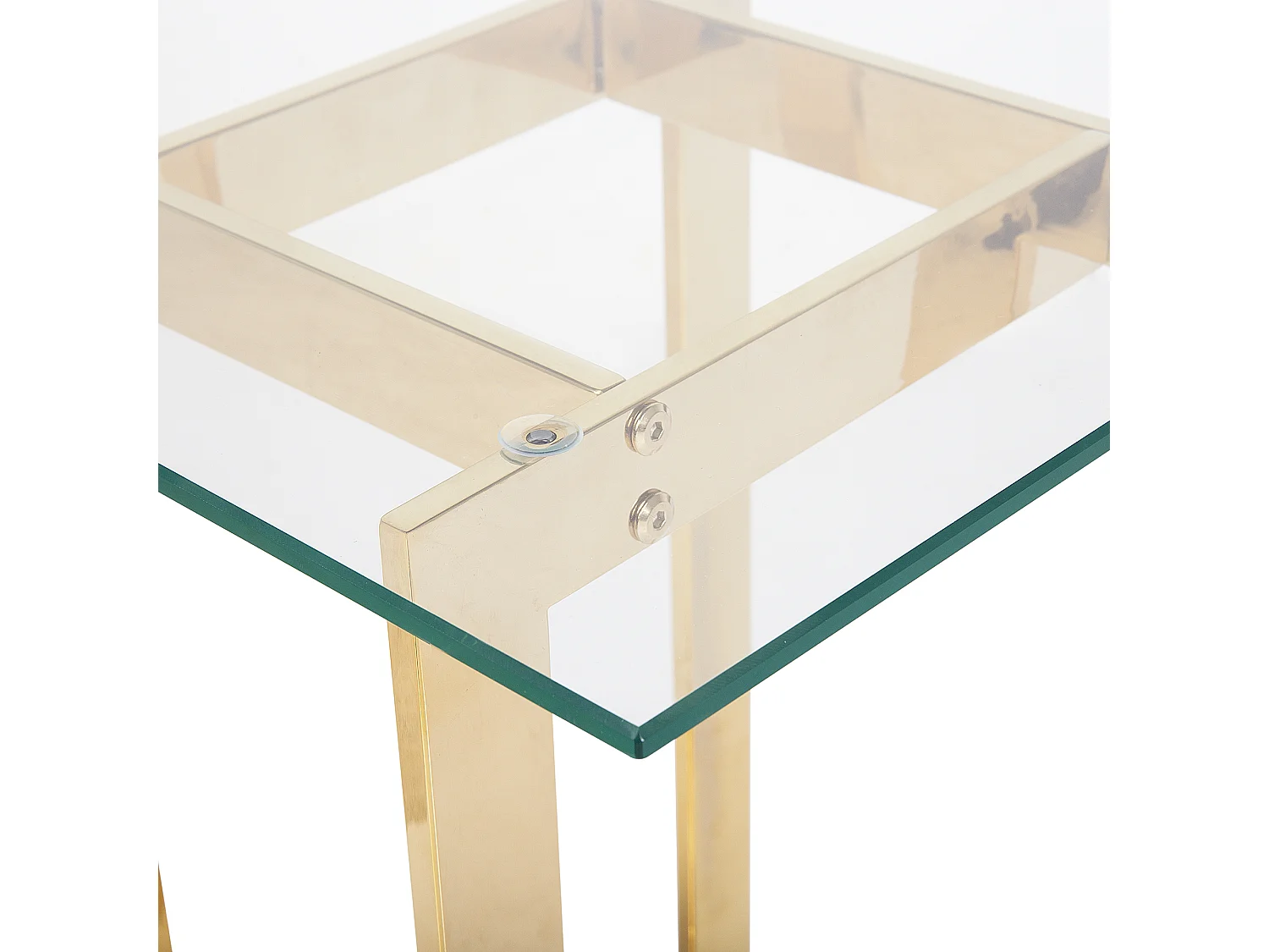 Tavolino CRYSTAL Vetro temperato Oro