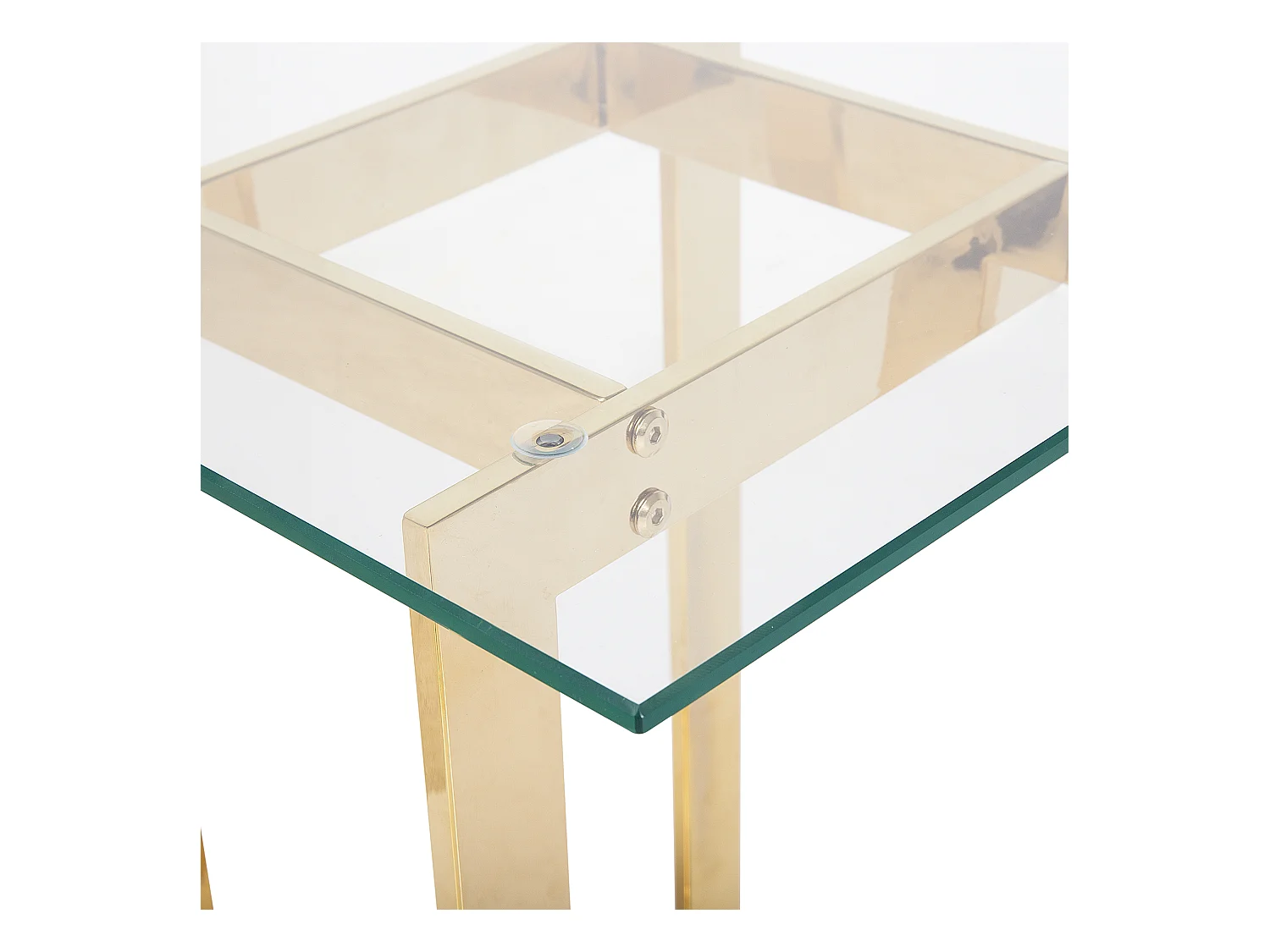 Beistelltisch CRYSTAL Sicherheitsglas Gold