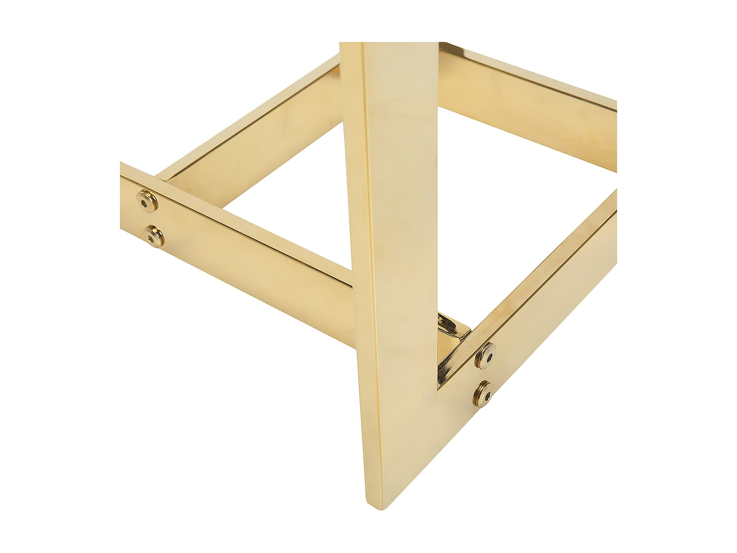 Mesa auxiliar CRYSTAL Vidrio templado Dorado